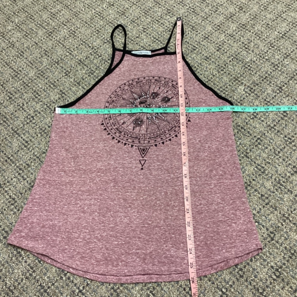 Charlotte Russe Pink Mauve Astrology Tank Top * Size Small - Picture 5 of 8